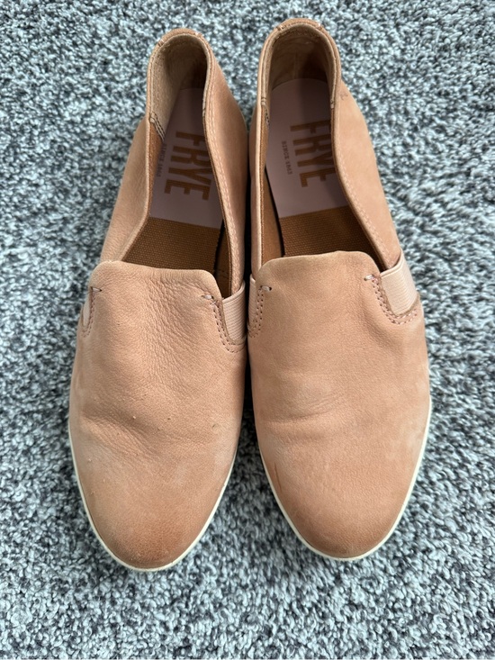 Frye Shoes - Frye Lisa Slip-On Flats in Nubuck Leather Buff Clay Color - Size 6 1/2